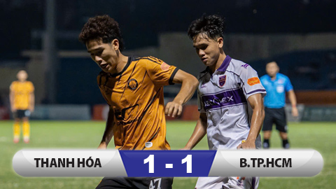 Kết quả Thanh Hoá 1-1 Becamex TP.HCM: Níu chân nhau
